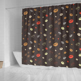 Coffee Bean Leave Pattern Shower Curtain Fulfilled In US