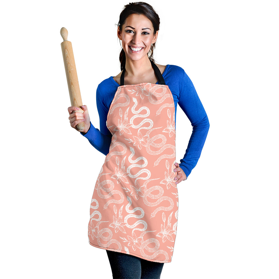 Snake Lilies Flower Pattern Adjustable Apron