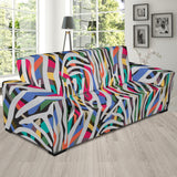 Colorful Zebra Skin Pattern Sofa Slipcover