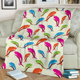 Colorful Chameleon Lizard Pattern Premium Blanket