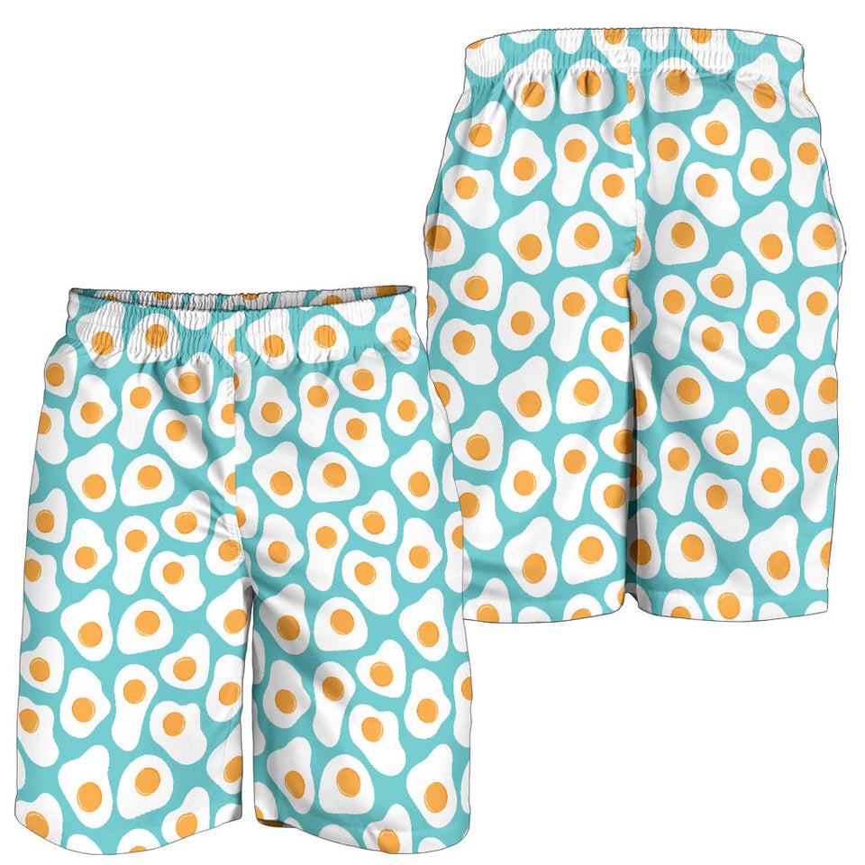 Fried Eggs Pattern Print Design 04 Men Shorts