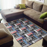 Skate Board Pattern Print Design 04 Area Rug