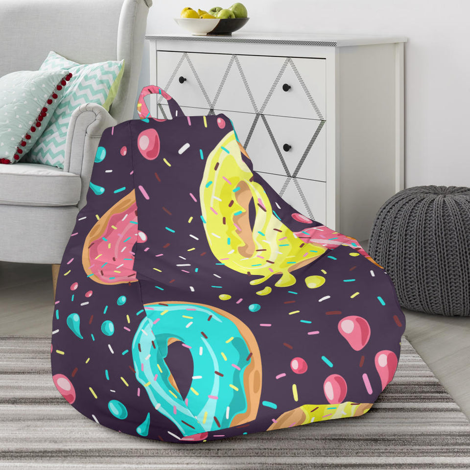 Colorful Donut Glaze Pattern Bean Bag Cover