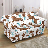 Sea Lion Seals Jellyfish Pattern Loveseat Couch Slipcover