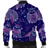 Cute Owls Pattern Boho Style Ornament Men'S Bomber Jacket