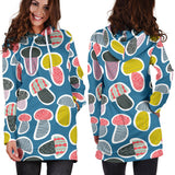 Colorful Mushroom Design Pattern Women'S Hoodie Dress