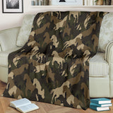 Horse Camouflage Pattern Premium Blanket