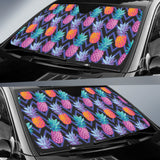 Pineapples Pattern Zigzag Background Car Sun Shade