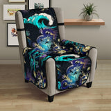 Dragon sea wave pattern Chair Cover Protector