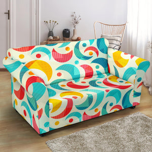 Colorful Moon Pattern Loveseat Couch Slipcover