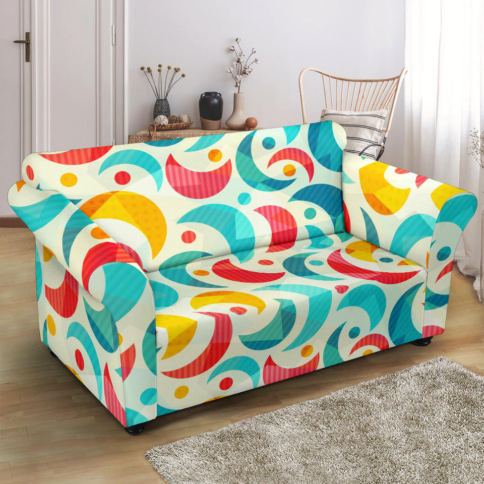 Colorful Moon Pattern Loveseat Couch Slipcover