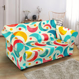 Colorful Moon Pattern Loveseat Couch Slipcover