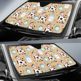 Cow Bottle Of Milk Pattern Car Sun Shade