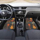 Electric Guitars Pattern Front And Back Car Mats