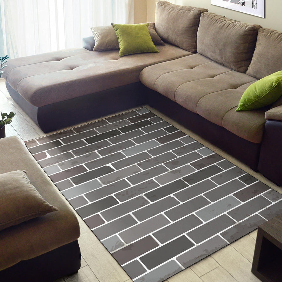 Brick Printed Pattern Print Design 05 Area Rug