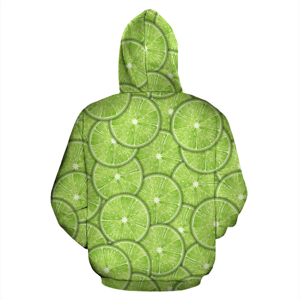 Slices Of Lime Pattern Men Women Pullover Hoodie