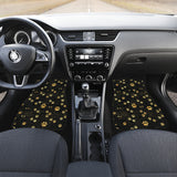 Dog Paws Pattern Print Design 05 Front and Back Car Mats