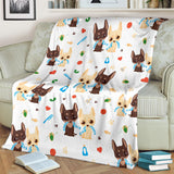 Cute Chihuahua Dog Pattern Premium Blanket