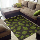 Hop Pattern Black Background Area Rug