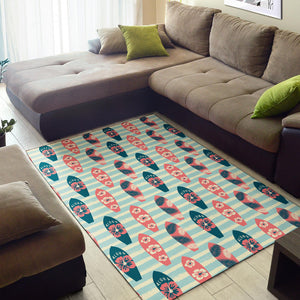 Surfboard Pattern Print Design 02 Area Rug