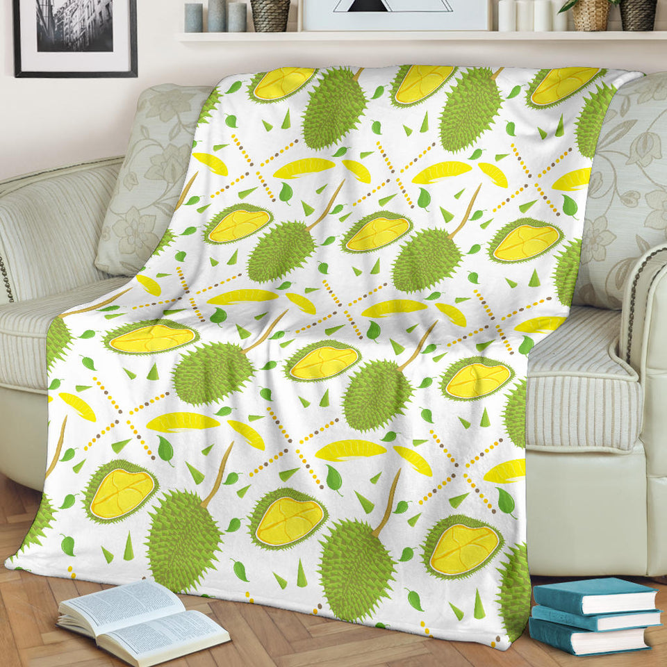 Durian Pattern Background Premium Blanket