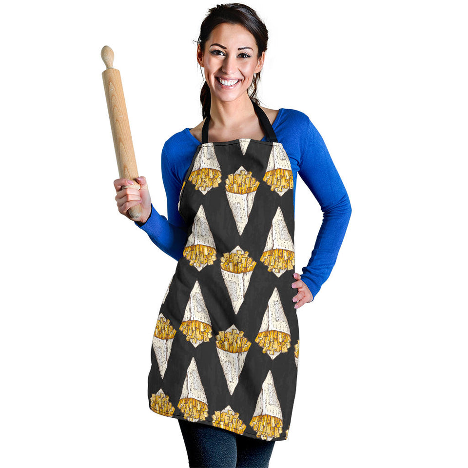 French Fries Dark Background Adjustable Apron