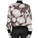 Garlic Bulb Dark Background Women'S Bomber Jacket