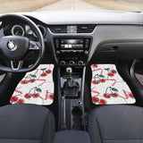 Hand Drawn Cherry Pattern Front And Back Car Mats