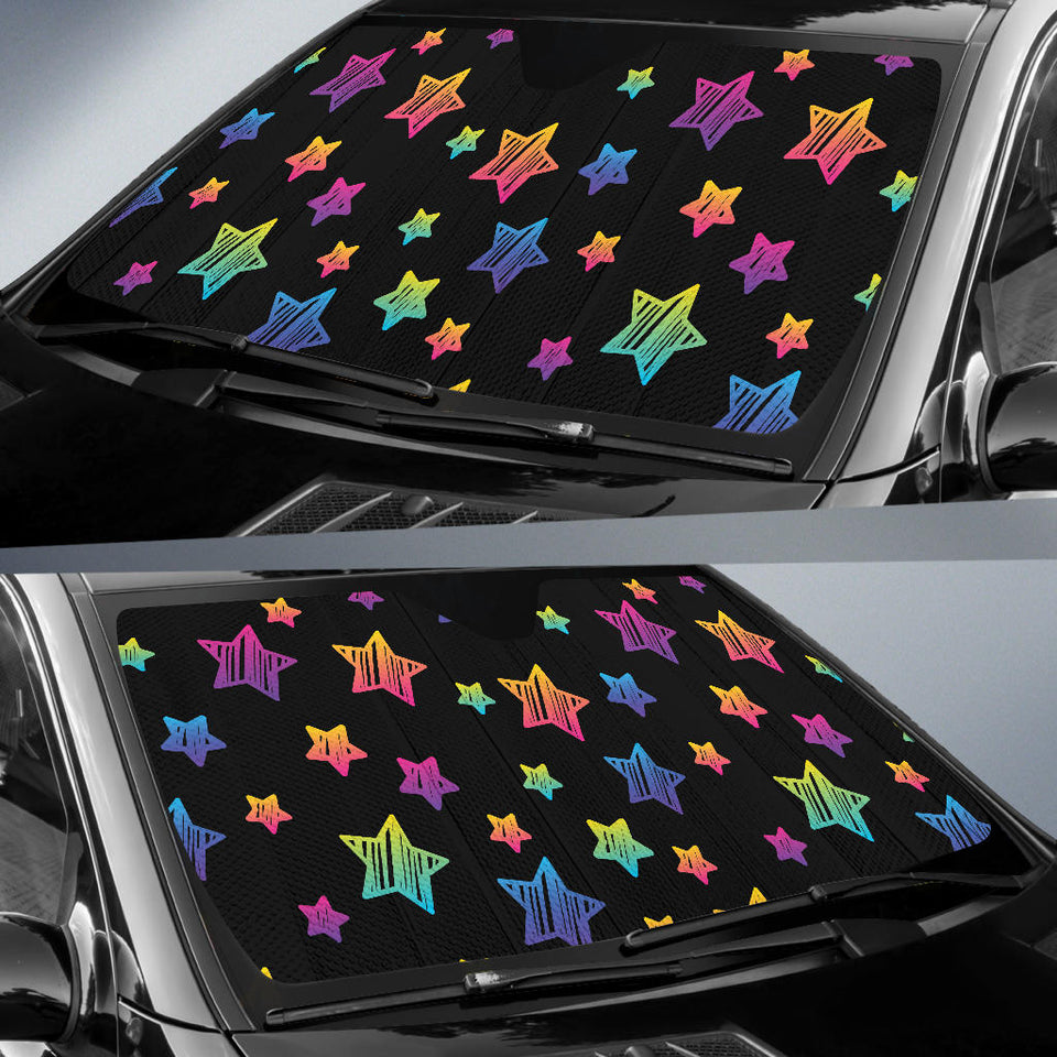 Colorful Star Pattern Car Sun Shade