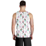 cute mermaid dolphin fish starfish pattern Men Tank Top