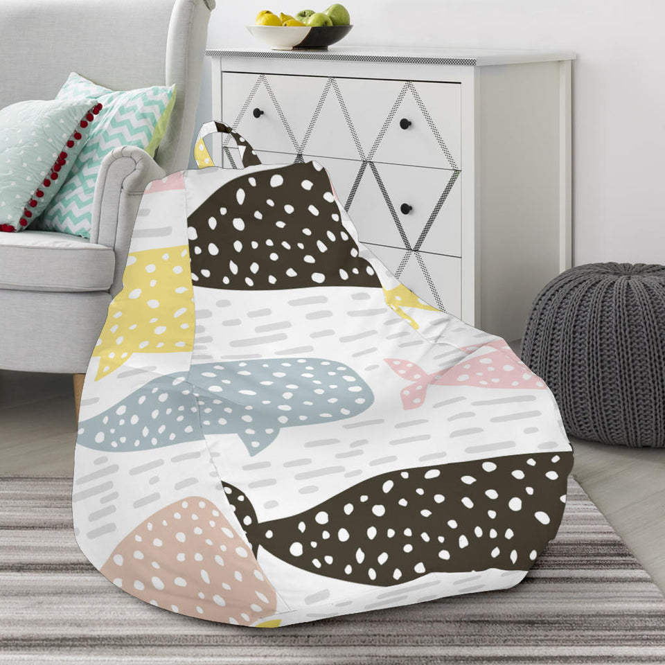 Whale Dot Pattern Bean Bag Cover