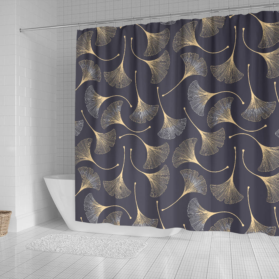 Gold Ginkgo Leaves Shower Curtain Fulfilled In US
