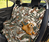 Monkey Tropical Leaves Background Dog Car Seat Covers