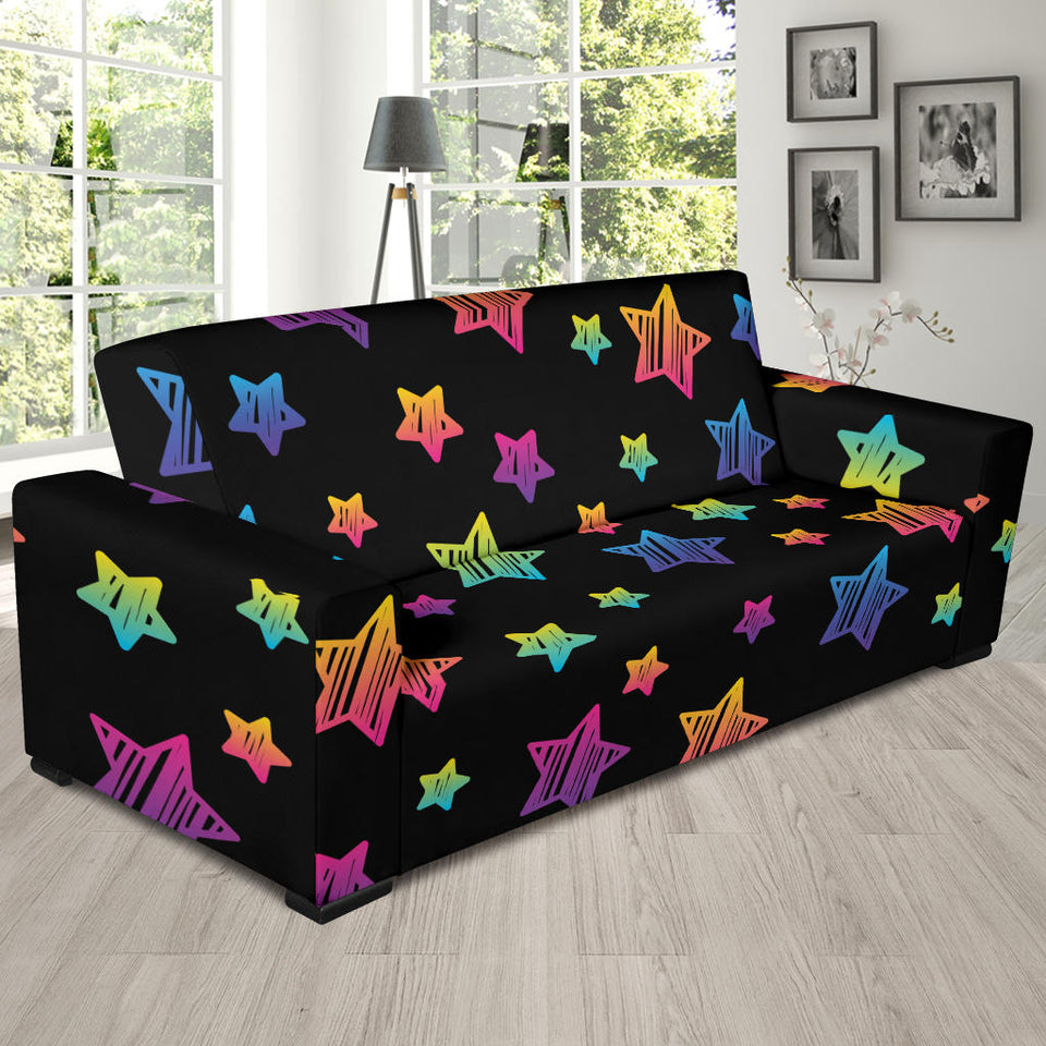Colorful Star Pattern Sofa Slipcover