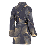 Gold Ginkgo Leaves Women'S Bathrobe