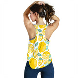 lemon design pattern Women Racerback Tank Top