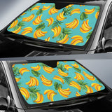 Banana Palm Leaves Pattern Background Car Sun Shade
