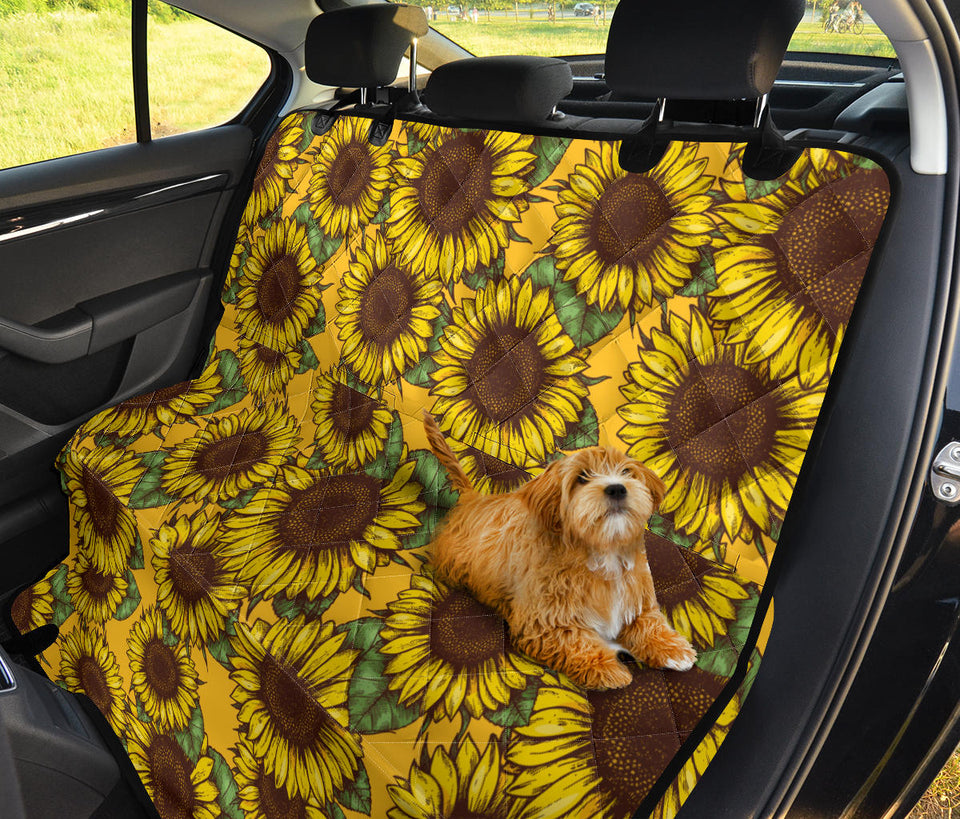 Sunflower Pattern Dog Car Seat Covers
