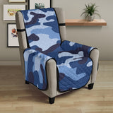 Blue camo camouflage pattern Chair Cover Protector