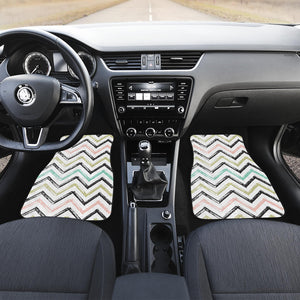 Zigzag  Chevron Paint Pattern Front Car Mats