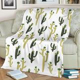 Cute Cactus Pattern Premium Blanket