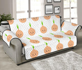 cute onions smiling faces Sofa Cover Protector