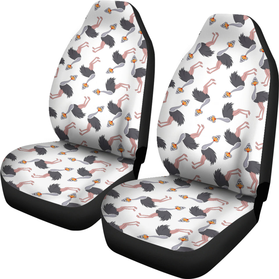 Ostrich Pattern Print Design 02 Universal Fit Car Seat Covers