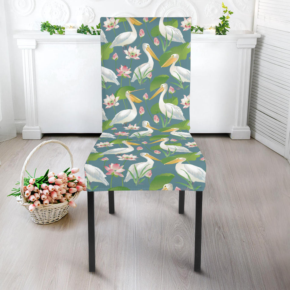 Pelican Pattern Print Design 04 Dining Chair Slipcover