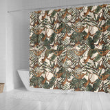 Monkey Tropical Leaves Background Shower Curtain Fulfilled In US