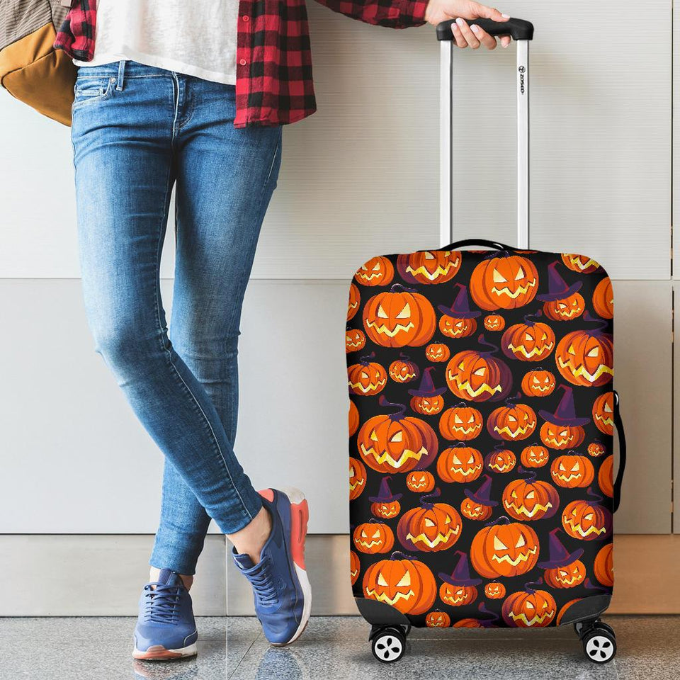 Halloween Pumpkin Pattern Cabin Suitcases Luggages