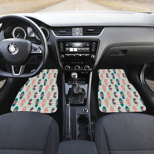 Surfboard Pattern Print Design 02 Front Car Mats