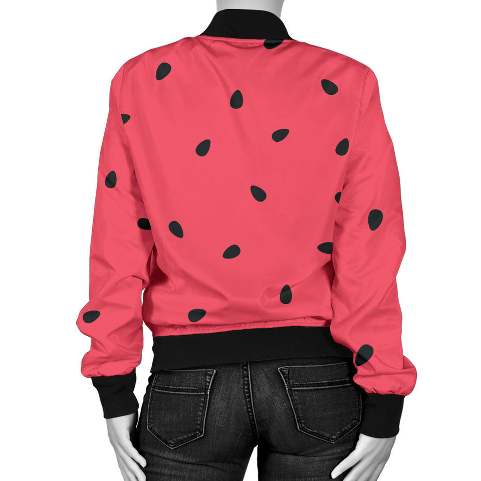 Watermelon Texture Background Women'S Bomber Jacket