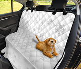 Snowflake Pattern White Background Dog Car Seat Covers