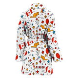 Canada Pattern Print Design 03 Women's Bathrobe